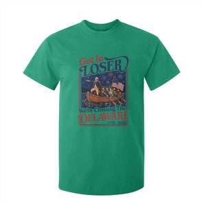 Get In Loser We're Crossing The Delaware 1776 to 2026 Retro T Shirt For Kid Funny George Washington Patriotic Fireworks Semiquincentennial