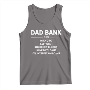 Funny Humor Father Financial Provider Joke Tank Top Dad Bank Open 24/7 Fast Cash No Credit Checks Fathers Day Gag Gift