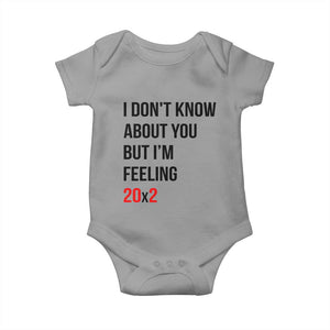 Funny 40th Birthday Pop Culture Lyric Parody Baby Onesie Im Feeling 20x2 40 Years Old Milestone Bday Gag Gift