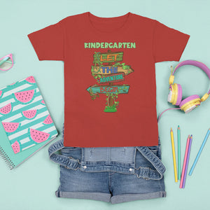 First Day Of Kindergarten T Shirt For Kid Adventure Begin Back To School TS02 Red Printyourwear