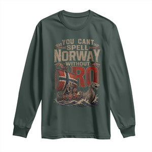 Funny You Cant Spell Norway Without RO Long Sleeve Shirt Vintage Longship Viking Row Spirit Heritage