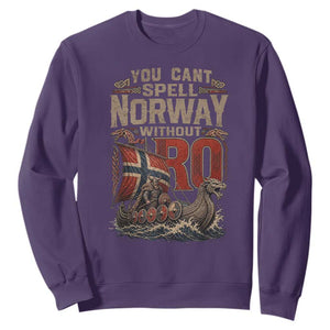 Funny You Cant Spell Norway Without RO Sweatshirt Vintage Longship Viking Row Spirit Heritage