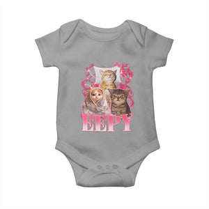 Eepy Sleepy Cats Y2K Bootleg Meme Graphic Baby Onesie Funny Internet Culture Humor