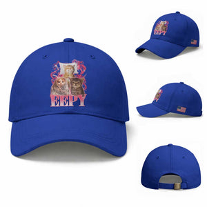 Eepy Sleepy Cats Y2K Bootleg Meme Graphic Baseball Cap Funny Internet Culture Humor