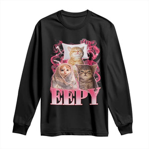 Eepy Sleepy Cats Y2K Bootleg Meme Graphic Long Sleeve Shirt Funny Internet Culture Humor