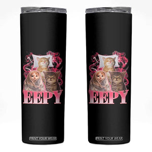 Eepy Sleepy Cats Y2K Bootleg Meme Graphic Skinny Tumbler Funny Internet Culture Humor
