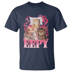 Eepy Sleepy Cats Y2K Bootleg Meme Graphic T Shirt Funny Internet Culture Humor