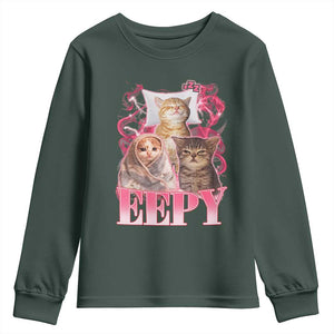 Eepy Sleepy Cats Y2K Bootleg Meme Graphic Youth Sweatshirt Funny Internet Culture Humor
