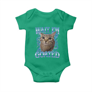 Funny Cat Blue Flame Y2K Bootleg Meme Graphic Baby Onesie Wait Im Goated Retro Internet Culture Humor