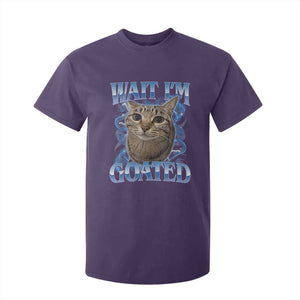 Funny Cat Blue Flame Y2K Bootleg Meme Graphic T Shirt For Kid Wait Im Goated Retro Internet Culture Humor