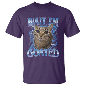 Funny Cat Blue Flame Y2K Bootleg Meme Graphic T Shirt Wait Im Goated Retro Internet Culture Humor