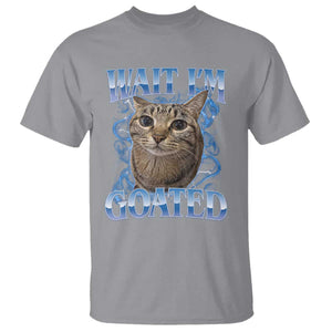 Funny Cat Blue Flame Y2K Bootleg Meme Graphic T Shirt Wait Im Goated Retro Internet Culture Humor