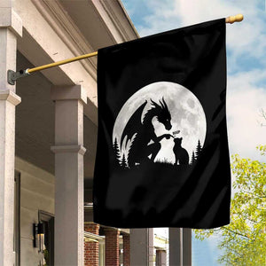 Dragon Boop Cat Full Moon Graphic Garden Flag Cute Fantasy Animal RPG Gamers