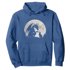 Dragon Boop Cat Full Moon Graphic Hoodie Cute Fantasy Animal RPG Gamers
