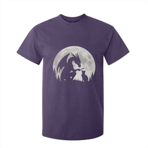 Dragon Boop Cat Full Moon Graphic T Shirt For Kid Cute Fantasy Animal RPG Gamers