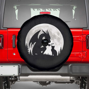 Dragon Boop Cat Full Moon Graphic Spare Tire Cover Cute Fantasy Animal RPG Gamers