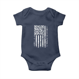 Funny QR Scan Me Trump Dancing Baby Onesie Mr President 45 47 TS02 Navy Print Your Wear