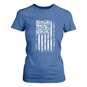 Funny QR Scan Me Trump Dancing T Shirt For Women Mr President 45 47 TS02 Royal Blue Print Your Wear