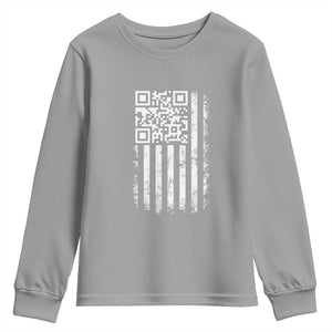 Funny QR Scan Me Trump Dancing Youth Sweatshirt Mr President 45 47 TS02 Sport Gray Print Your Wear
