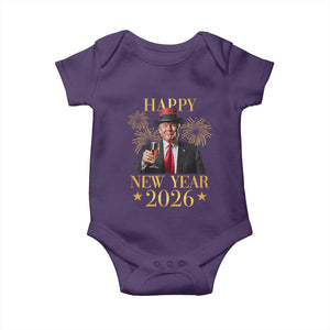 Trump Happy New Year 2026 Baby Onesie New America Golden Age TS02 Purple Print Your Wear