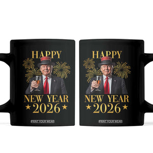 Trump Happy New Year 2026 Coffee Mug New America Golden Age TS02 Black Print Your Wear