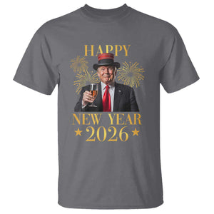 Trump Happy New Year 2026 T Shirt New America Golden Age TS02 Charcoal Print Your Wear