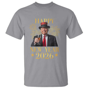Trump Happy New Year 2026 T Shirt New America Golden Age TS02 Sport Gray Print Your Wear