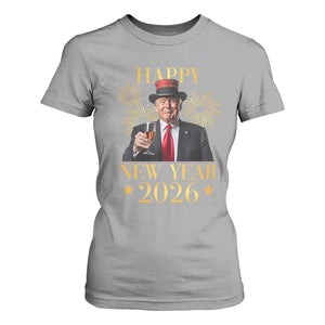Trump Happy New Year 2026 T Shirt For Women New America Golden Age TS02 Sport Gray Print Your Wear