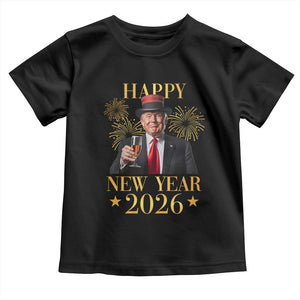Trump Happy New Year 2026 Toddler T Shirt New America Golden Age TS02 Black Print Your Wear