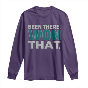 Been There Won That Long Sleeve Shirt Victory for Football Fans TS02 Purple Print Your Wear