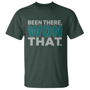 Been There Won That T Shirt Victory for Football Fans TS02 Dark Forest Green Print Your Wear
