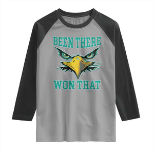 Been There Won That Raglan Shirt Fierce Eagle Eyes TS02 Sport Gray Black Print Your Wear