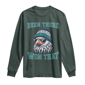 Been There Won That Fierce Eagle Graphic Long Sleeve Shirt TS02 Dark Forest Green Print Your Wear