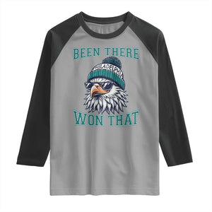 Been There Won That Fierce Eagle Graphic Raglan Shirt TS02 Sport Gray Black Print Your Wear