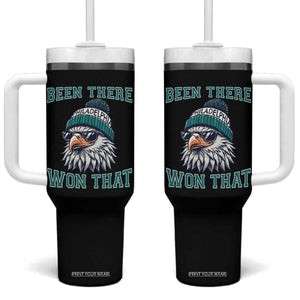 Been There Won That Fierce Eagle Graphic Tumbler With Handle TS02 One Size: 40 oz Black Print Your Wear