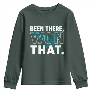 Been There Won That Youth Sweatshirt Game Day Champions Sport Fans TS02 Dark Forest Green Print Your Wear