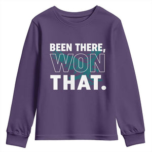 Been There Won That Youth Sweatshirt Game Day Champions Sport Fans TS02 Purple Print Your Wear
