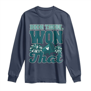 Been There Won That Cheer Spirit Long Sleeve Shirt Game Day Champions Sport Fans TS02 Navy Print Your Wear