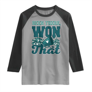 Been There Won That Cheer Spirit Raglan Shirt Game Day Champions Sport Fans TS02 Sport Gray Black Print Your Wear