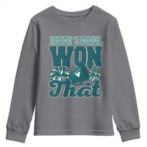 Been There Won That Cheer Spirit Youth Sweatshirt Game Day Champions Sport Fans TS02 Charcoal Print Your Wear