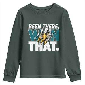 Been There Won That Fierce Eagle Youth Sweatshirt Game Day Champions Sport Fans TS02 Dark Forest Green Print Your Wear