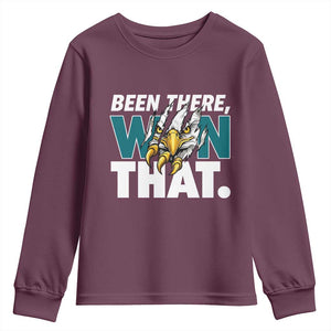 Been There Won That Fierce Eagle Youth Sweatshirt Game Day Champions Sport Fans TS02 Maroon Print Your Wear