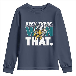 Been There Won That Fierce Eagle Youth Sweatshirt Game Day Champions Sport Fans TS02 Navy Print Your Wear