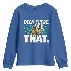 Been There Won That Fierce Eagle Youth Sweatshirt Game Day Champions Sport Fans TS02 Royal Blue Print Your Wear