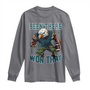 Been There Won That Fierce Football Graphic Long Sleeve Shirt Game Day Champions Sport Fans TS02 Charcoal Print Your Wear