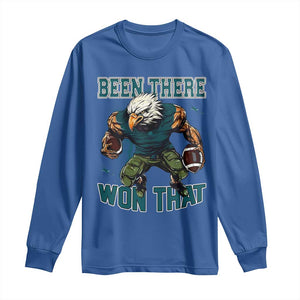 Been There Won That Fierce Football Graphic Long Sleeve Shirt Game Day Champions Sport Fans TS02 Royal Blue Print Your Wear