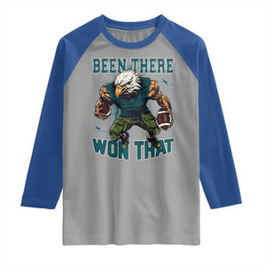 Been There Won That Fierce Football Graphic Raglan Shirt Game Day Champions Sport Fans TS02 Sport Gray Royal Print Your Wear