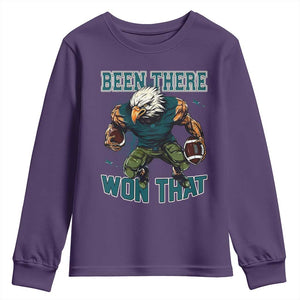 Been There Won That Fierce Football Graphic Youth Sweatshirt Game Day Champions Sport Fans TS02 Purple Print Your Wear