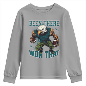 Been There Won That Fierce Football Graphic Youth Sweatshirt Game Day Champions Sport Fans TS02 Sport Gray Print Your Wear