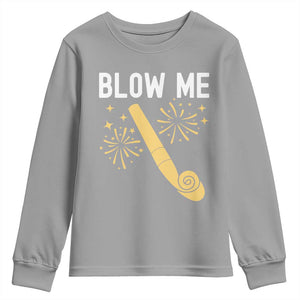 Funny Offensive Blow Me Youth Sweatshirt Adult Humor Party Celebration TS02 Sport Gray Print Your Wear